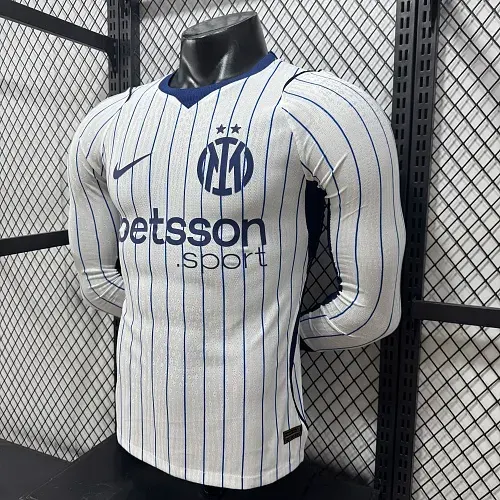 Camisa de Futebol Inter de Milão 2026/2027 Fora Manga Longa Versão Jogador   — view 4