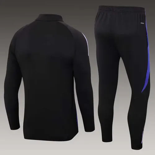 Conjunto de Camisa de Futebol 2024 Alemanha Jaqueta com Zíper Longa Preta AAA qualidade fã — view 2