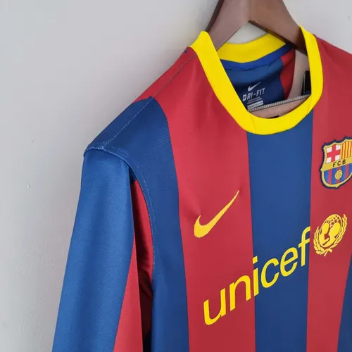 2010/2011 Retro Long Sleeve Barcelona Home Football Shirt  — view 5