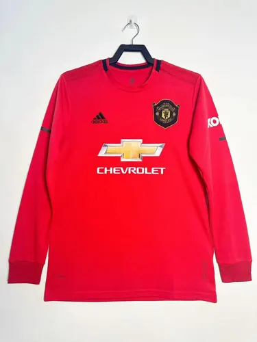 2019-2020 Maillot Rétro Manches Longues Manchester United Home Football