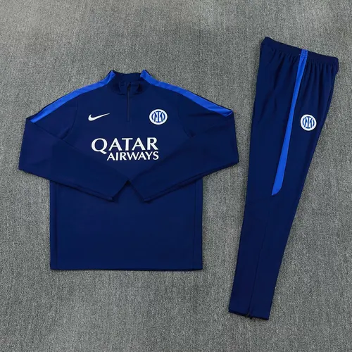 2026/2027 Inter Milan Chándal de Entrenamiento Media Cremallera Azul Real Camiseta de Fútbol   — view 3
