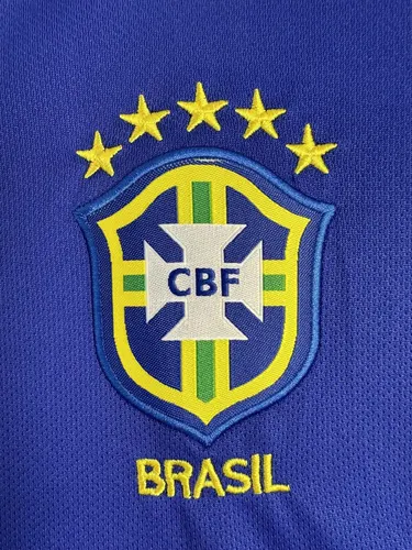 2004 Retro Brasilien Auswärts Fußballtrikot  — view 4