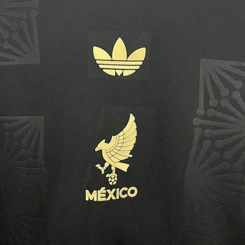 2025 Langarm Mexiko National Trophäenausgabe schwarzes Fußballtrikot AAA Fan-Qualität — view 4