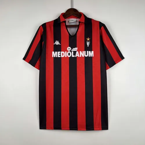 قميص كرة قدم AC Milan الكلاسيكي داخل الأرض 1989/1990 جودة تايلاندية — view 1