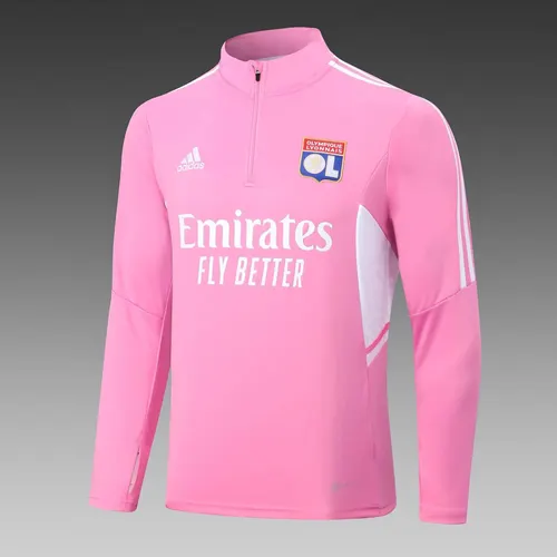 Conjunto de Treino Meia-Puxada Lyonnais Rosa 2022/2023 — view 3
