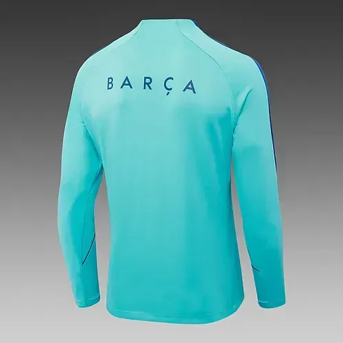 2026/2027 Barcelona Half-Pull Training Light blue Football Shirt   Set — view 4