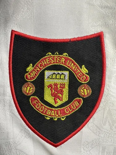 1998-1999 Retro Long Sleeve Manchester United Away White Football Shirt  — view 7