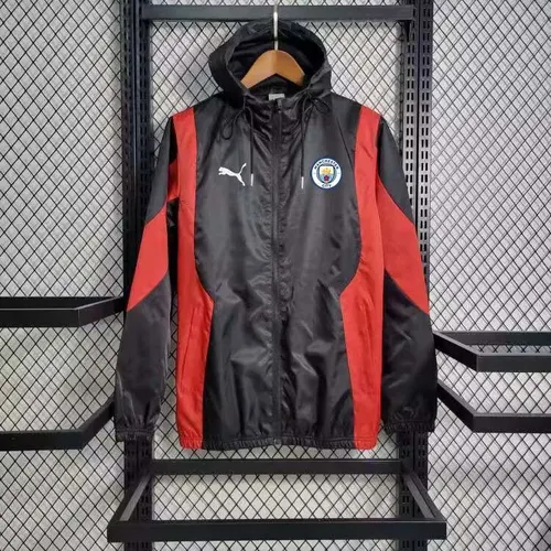 2023/2024 Manchester City Jersey Windbreaker Black-red — view 1