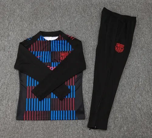 2024/2025 Barcelona Media Cremallera Chándal Rojo Azul Camiseta Set — view 7