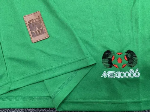 1986 Retro Mexiko Heim Fußballtrikot  — view 6