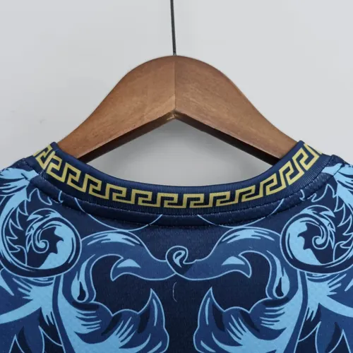2022 Italien Gedenkedition Blau Fußballtrikot — view 7