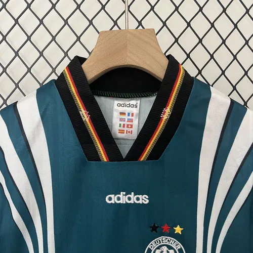 1996 Retro Deutschland Auswärts-Fußballtrikot AAA Fan-Qualität Kindergröße — view 5