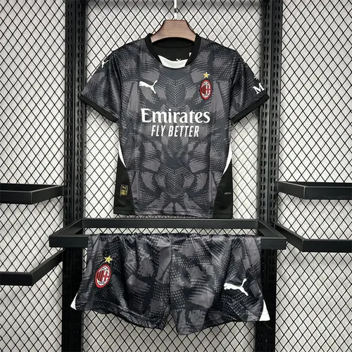 قميص حارس مرمى AC Milan أسود مقاس أطفال 2024/2025 جودة تايلاندية — view 1