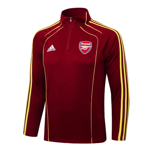 2025/2026 Arsenal Half-Pull Training Suit Maroon Retro Edition Football Shirt  Set — view 4