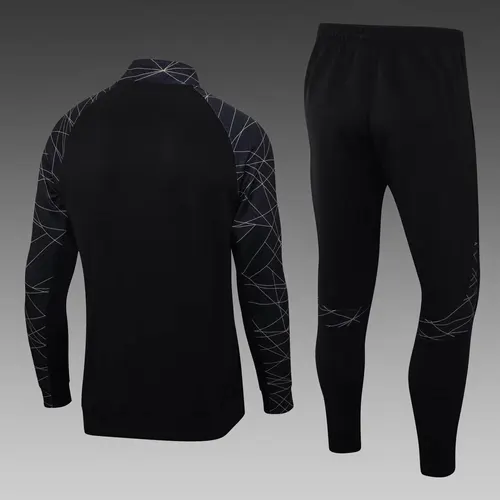 2023/2024 Psg Paris Saint-Germain Long Zipped Jacket Black Set — view 2