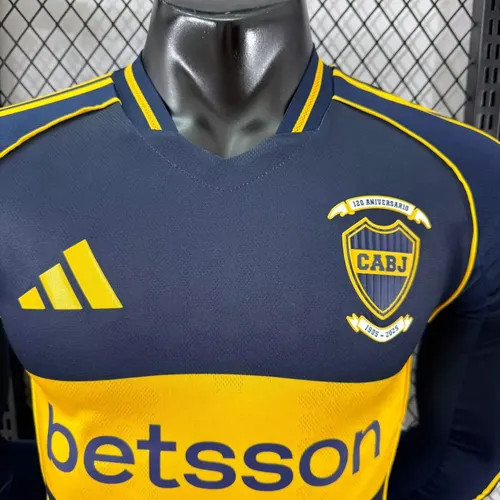 2025/2026 Long Sleeves Player Version Boca Juniors Home Football Jersey  — view 3