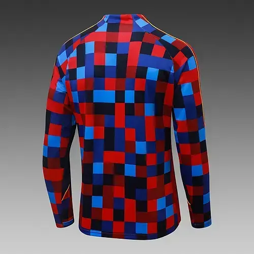 2026/2027 Barcelona Halbpullover-Trainingsshirt Rot-Blau Digital Fußball   Set — view 4