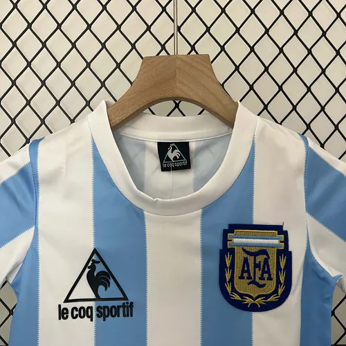 Maillot Domicile Argentine 1986 Rétro AAA qualité fan Taille Enfant — view 5