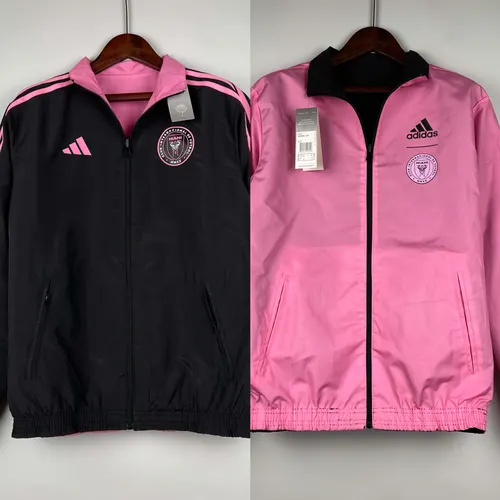 2023/2024 Inter Miami Reversible Windbreaker (schwarz-rosa) Fußballtrikot AAA fan-gradät
