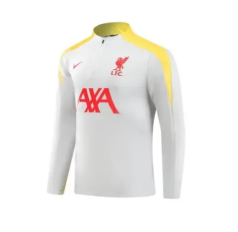 2024-2025 Liverpool Half-Pull Trainingsanzug Grau Trikot  Set — view 3