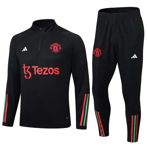 Conjunto de Treino Manchester United Meio Puxão Preto 2023/2024  — view 1