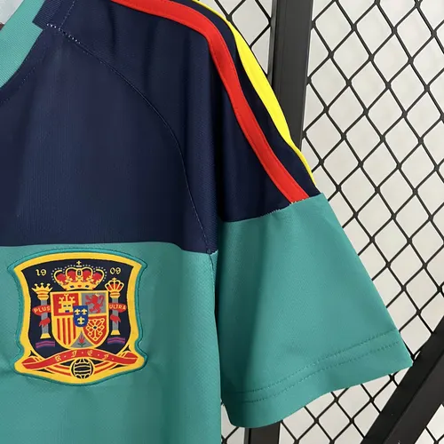 2010 Retro España Portero Verde Camiseta de Fútbol — view 7