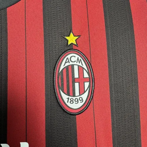 2013/2014 Retro Long Sleeve AC Milan Home Football Shirt  — view 6