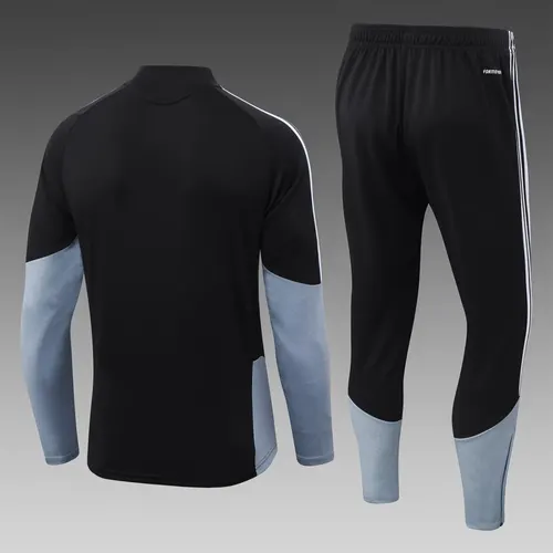 2026/2027 Real Madrid Halb-Reißverschluss Trainingsanzug Schwarz-Grau Fußballtrikot   — view 2