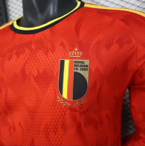 2026 Manga Larga Versión Jugador Bélgica Selección Nacional Local Camiseta de Fútbol   — view 5