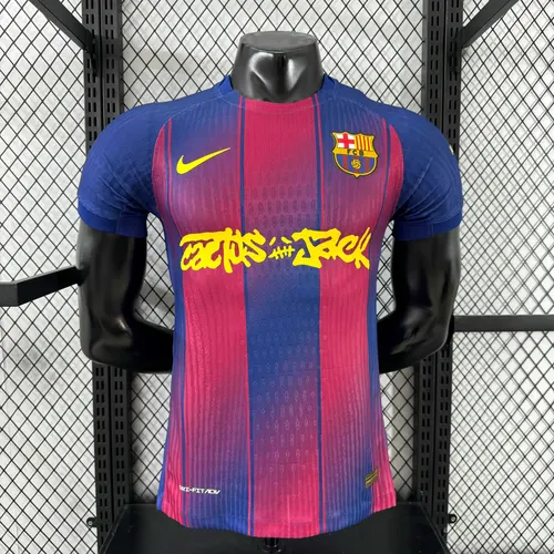 Camisa de Futebol Home Collab Barcelona x Travis Scott Versão Jogador 2025/2026  — view 1