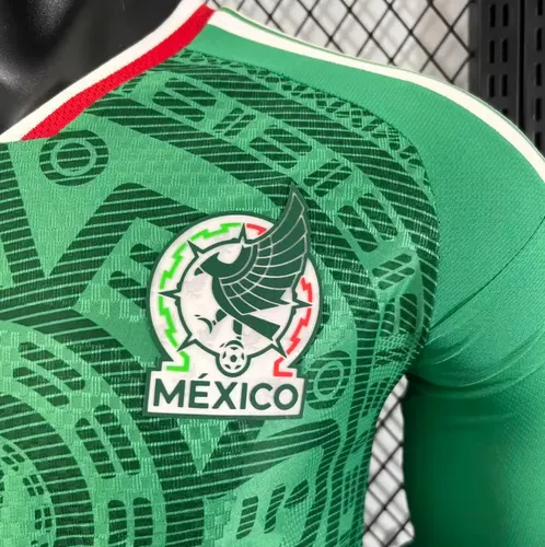 2026 Spielerversion Langarm Mexiko Heim-Fußballtrikot   — view 5