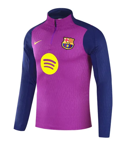 Chándal de entrenamiento con media cremallera morado de Barcelona 2025/2026 Set Camiseta Calidad Thai — view 3
