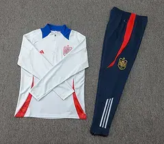 2024-2025 Conjunto de Entrenamiento Semi-Cuello España Azul Celeste Camiseta de Fútbol — view 7