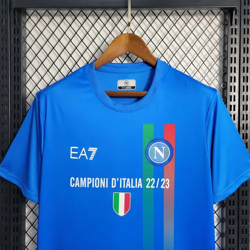 2023/2024 Napoli Fußball Gedenkausgabe Blaues Trikot  — view 6