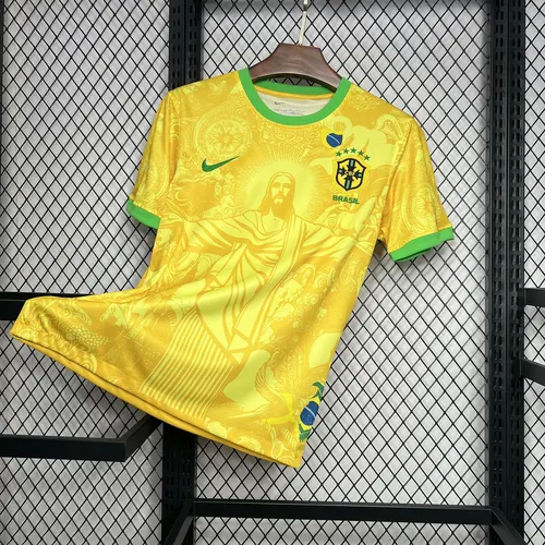 2024-2025 Brasilien Sonderedition Gelb Trikot AAA fan-gradät — view 3