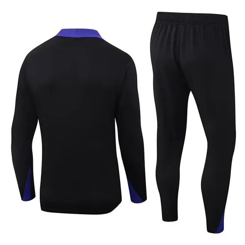 2025/2026 Barcelona Chándal de Entrenamiento Semi-Cremallera Negro Edición Conjunta Conjunto de Camiseta — view 2