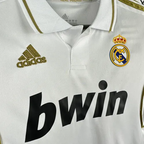 قميص ريال مدريد المنزلي الرجعي طويل الأكمام 2011/2012 جودة تايلاندية مقاس أطفال — view 5
