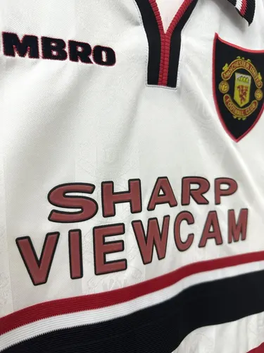 1998/1999 Retro Manchester United Away White Football Shirt  — view 5