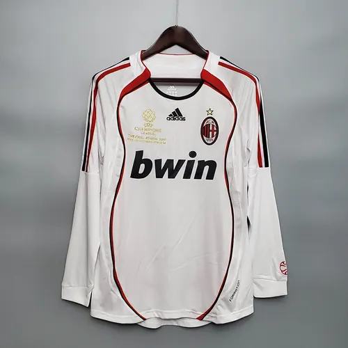 قميص كرة قدم AC Milan الكلاسيكي خارج الأرض بأكمام طويلة 2006/2007 جودة تايلاندية — view 1