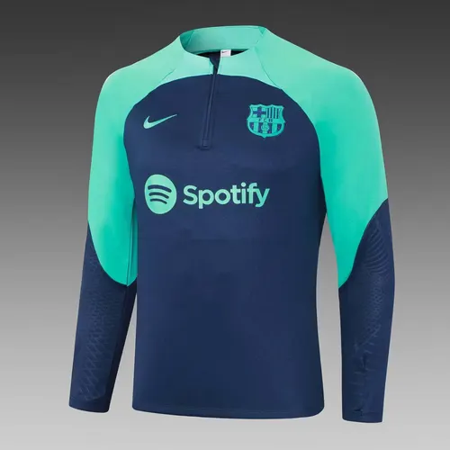 2023/2024 Barcelona Media Cremallera Chándal Azul Real Camiseta Set — view 3