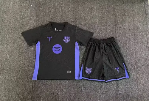 2025/2026 Barcelona Joint Version Black Football Jersey  Kids Size — view 1