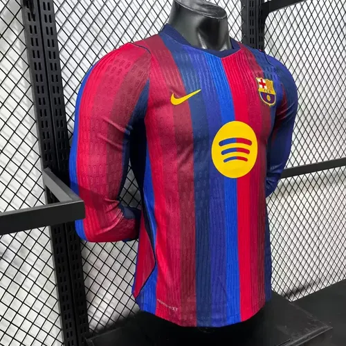 2026/2027 Long Sleeve Player Version Barcelona Home Football Jersey   — view 3