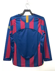 2005/2006 Retro Langarm Barcelona Heim Fußballtrikot UEFA Champions League  — view 2