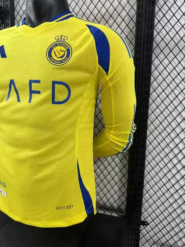 قميص النصر المنزلي بأكمام طويلة نسخة اللاعب لموسم 2024/2025 جودة تايلاندية — view 8