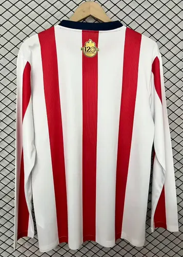 2026/2027 Long Sleeve Chivas 120th Anniversary Edition Red & White Football Jersey   — view 2