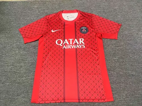 2025/2026 Psg Paris Saint-Germain Roupa de Treino Vermelha Camisa de Futebol  — view 1
