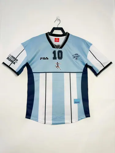 2001 Retro Argentinien Nationalmannschaft Maradona Gedenktrikot 