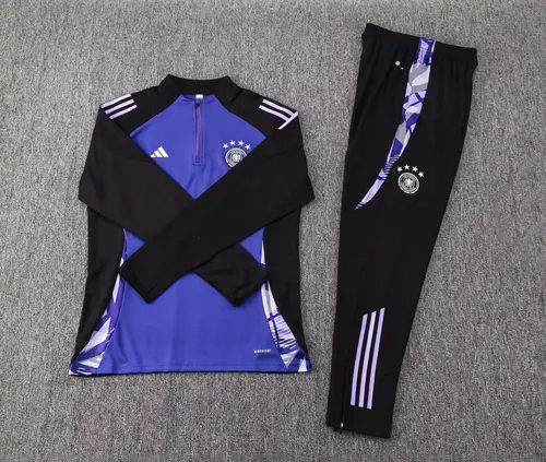 2024 Deutschland Half-Pull Trainingsanzug Lila Trikot-Set — view 3
