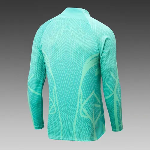 2022 Brazil Half-Pull Training Suit Light Green Football Shirt  Set — view 4