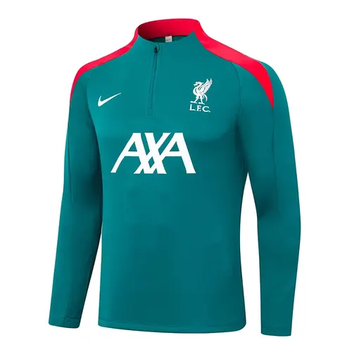 2024-2025 Liverpool Half-Pull Training Suit Green Jersey  Set — view 3